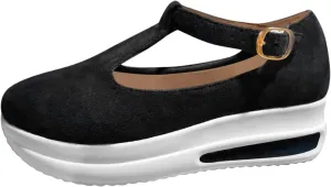 Platform Sandals Women Slip On Espadrille Wedges with Cork Sole and Adjustable Ankle Strap for Summer Casual Looks Orthopedic Sandal Beach Dressy Flip Flops for Wide Toe 2025 Spring