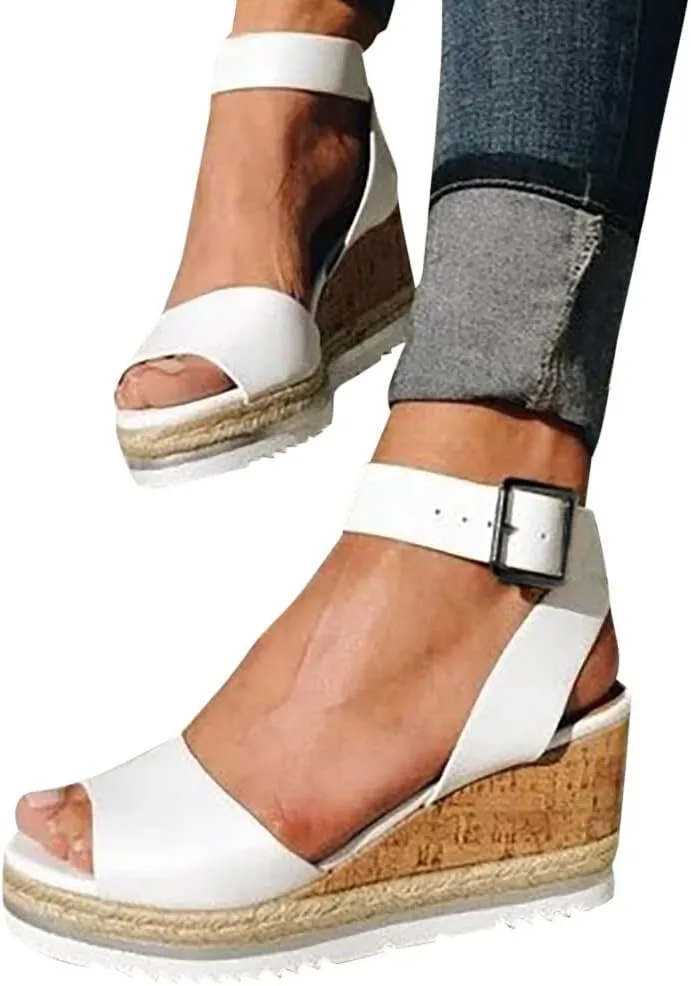 Platform Sandals Women Slip On Slide Comfortable with Memory Foam Footbed and Low Wedge Heel for Errand Running Comfortable Orthopedic Sandal Beach Dressy Flip Flops for Wide Toe 2025 Spring