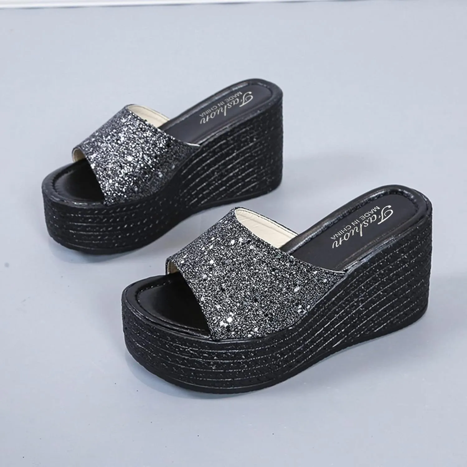 Platform Sandals Women Wedge Adjustable with Straps Chunky Cork Sole Breathable Summer Slides Arch Support 2025 Spring and Summer Vacation