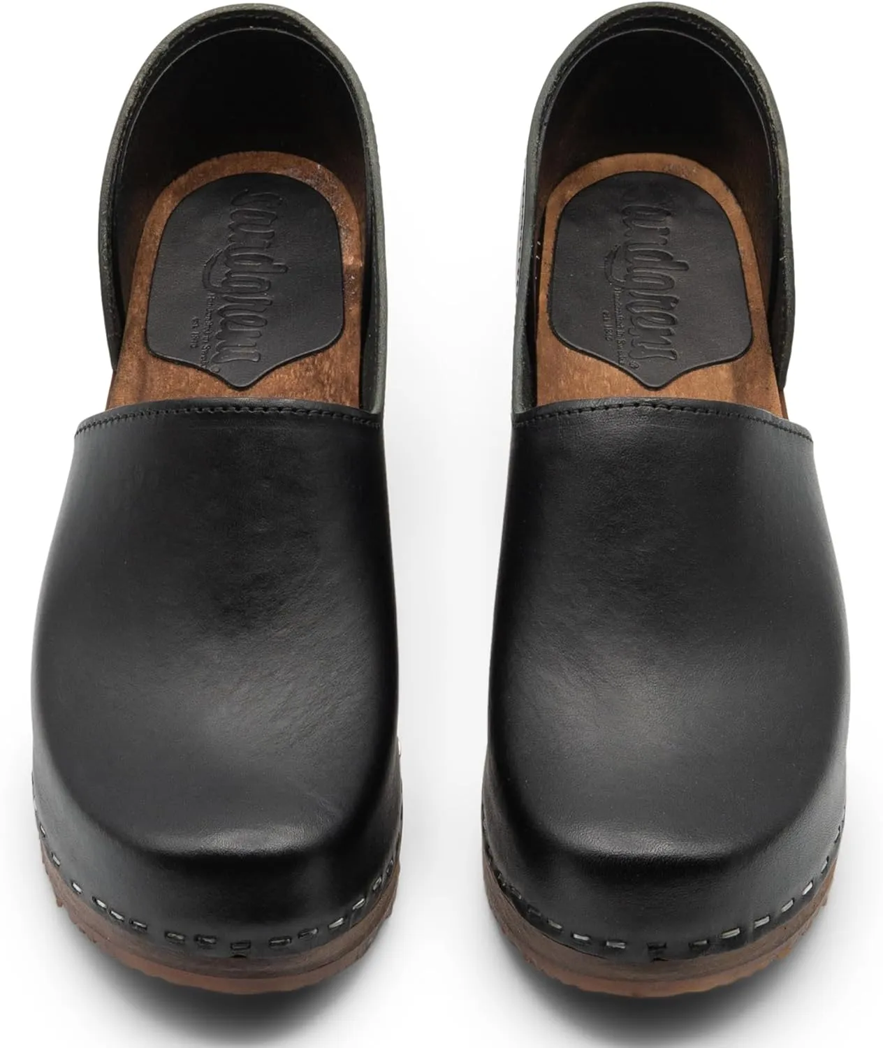Sandgrens Handmade Swedish High Heel Wood Closed-Back Clogs for Women | Brett
