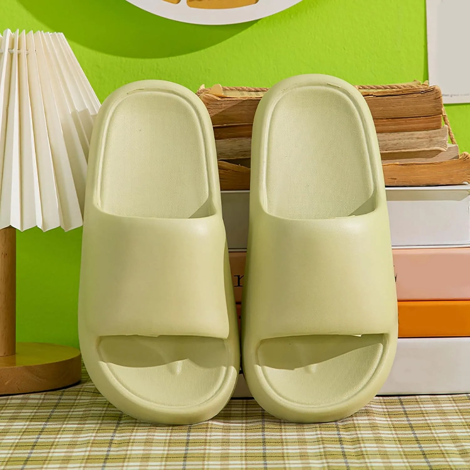 Summer Slides Sandals for Women Indoor Slides Bathroom Sandals Soft Soled Slides Shower Shoes for Women