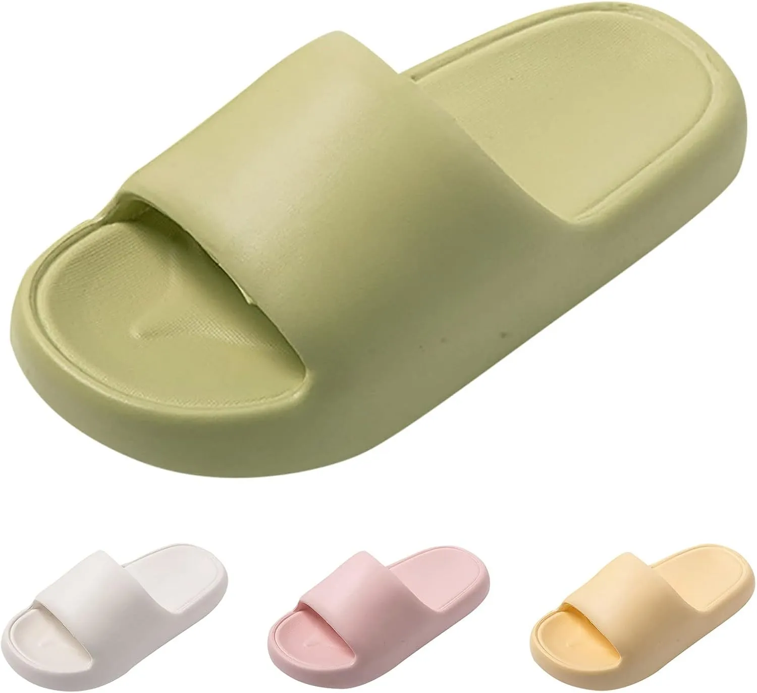 Summer Slides Sandals for Women Indoor Slides Bathroom Sandals Soft Soled Slides Shower Shoes for Women