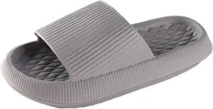 Summer Slides Sandals for Women Quick Drying Non Slip Slippers Open Toe Shower Shoes Women's Pillow Slippers