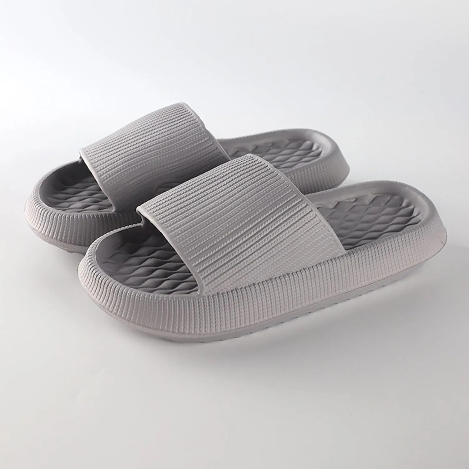 Summer Slides Sandals for Women Quick Drying Non Slip Slippers Open Toe Shower Shoes Women's Pillow Slippers