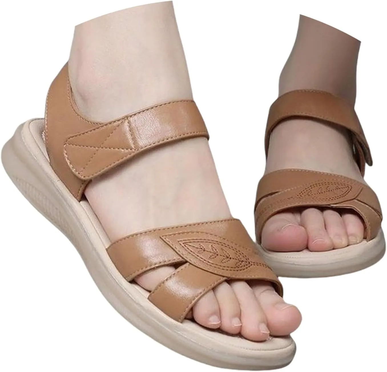 Summer Wedges for Women 2025 Arch Support Orthopedic Sandals Comfortable Slip On Walking Shoes Trendy Wide Width Sport Slides