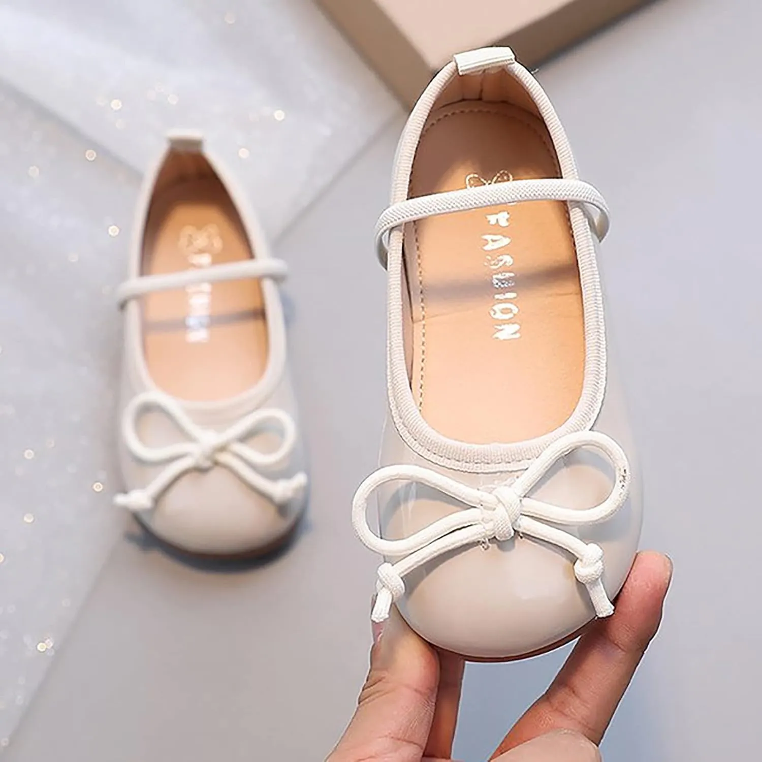 Toddler Girls Closed Toe Ankle Sandals with Strap Lace Mary Jane Shoes Princess Rubber Sole Soft Dance Sandals Fancy