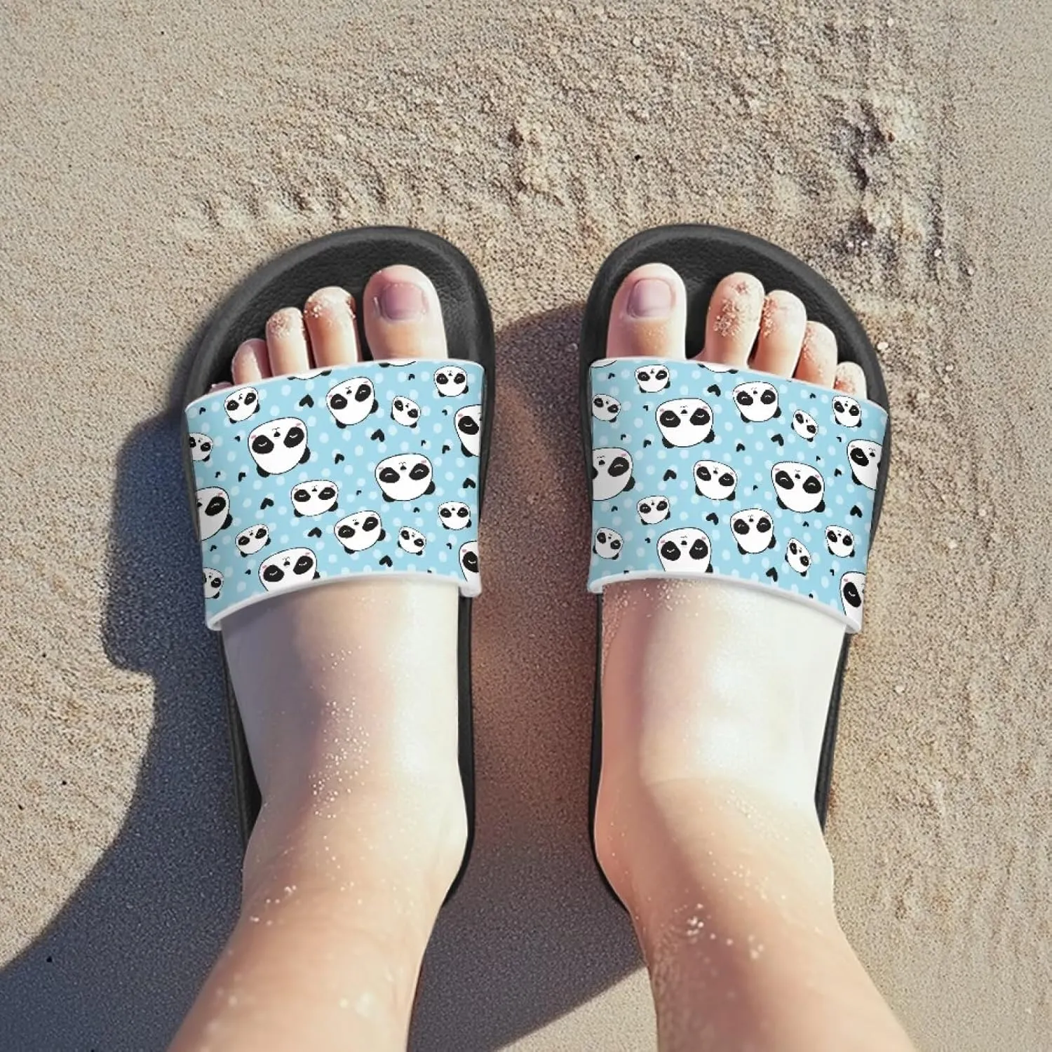 Toddler Sandals Comfy Sport Slides Non-slip Beach Slides Garden Slip On Shoes Water Friendly Bath Slippers