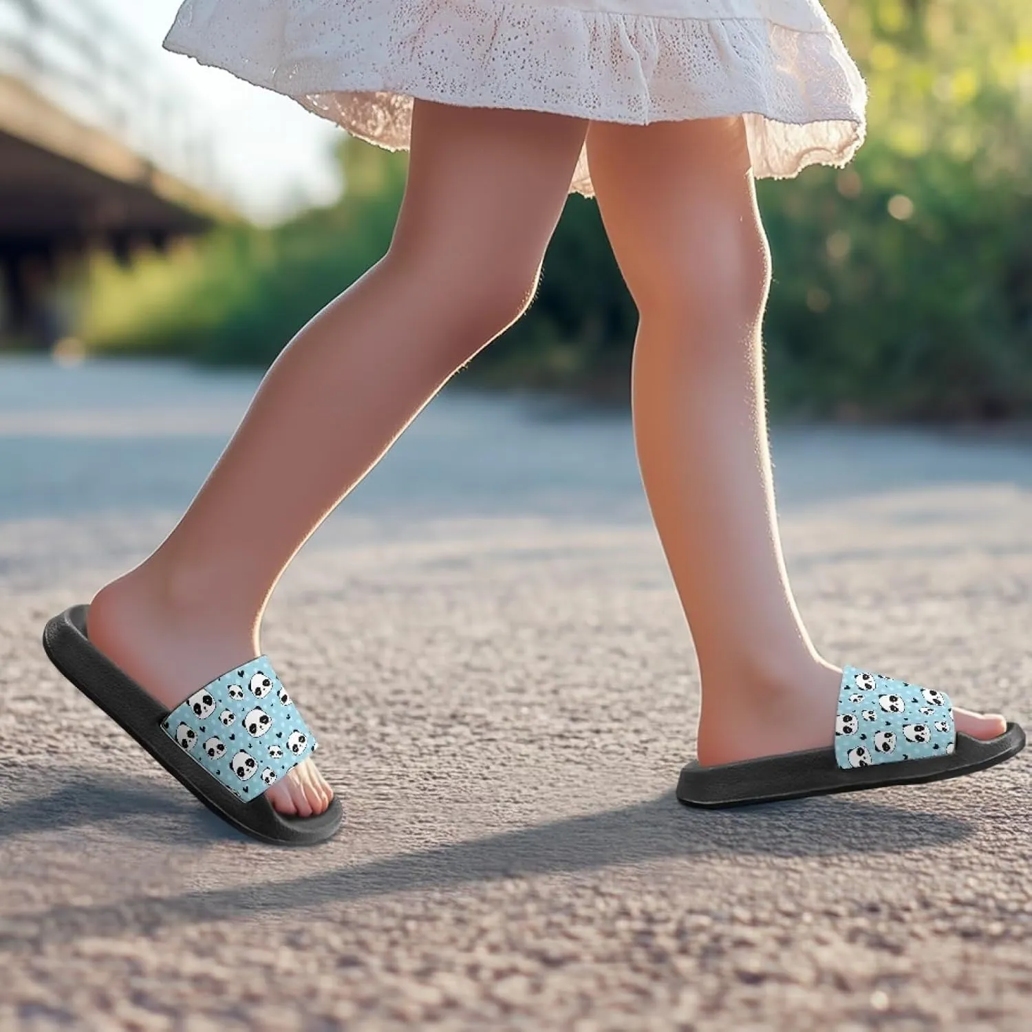 Toddler Sandals Comfy Sport Slides Non-slip Beach Slides Garden Slip On Shoes Water Friendly Bath Slippers
