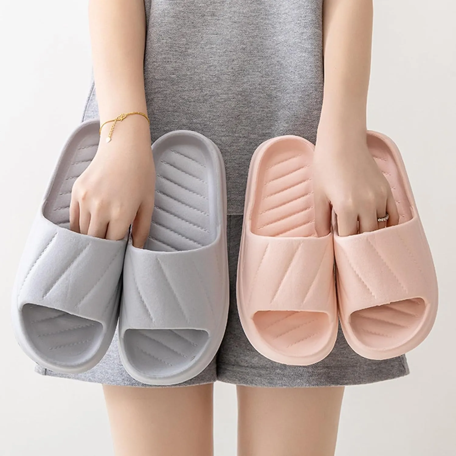 Travel Slippers for Women Indoor Slides Bathroom Sandals Breathable Casual Slides Sandals Slides for Women