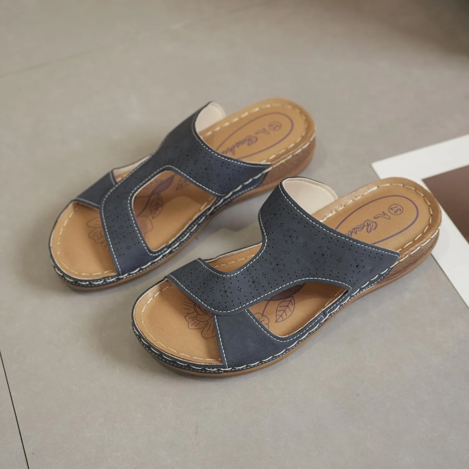Versatile Wedge Sandals for Women Summer Low Wedges Womens Comfortable Open Toe Sandal Beach Non Slip Sandals