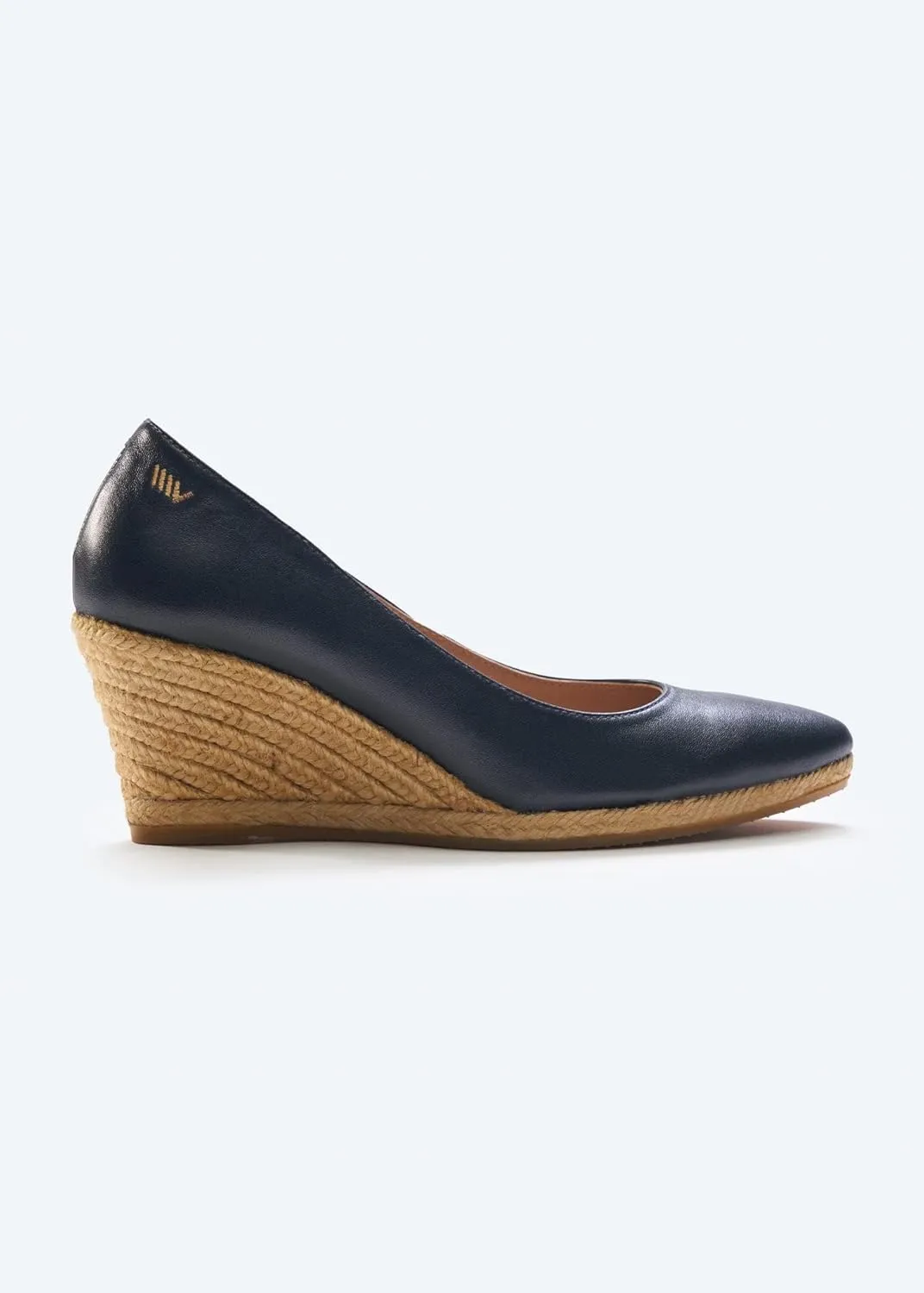VISCATA Dunes Leather Wedge Pumps Handmade 2 ½”” Heel Women's Sandals with Leather Lined Canvas Upper 100% Natural Jute Midsole Soft Leather Inner Sole Cushion for All Casual Occasions