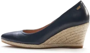 VISCATA Dunes Leather Wedge Pumps Handmade 2 ½”” Heel Women's Sandals with Leather Lined Canvas Upper 100% Natural Jute Midsole Soft Leather Inner Sole Cushion for All Casual Occasions