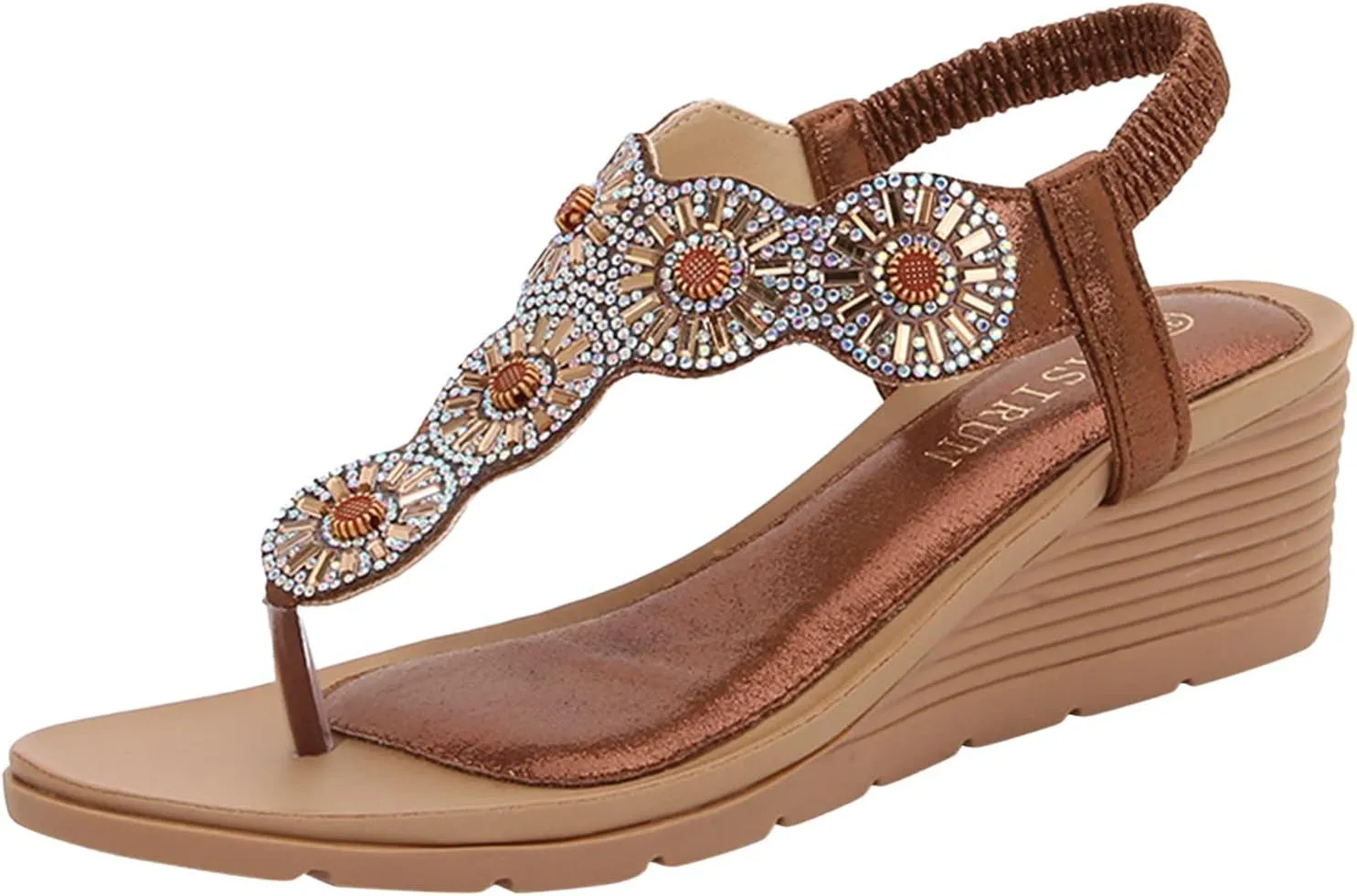 Wedge Sandals for Women Comfortable Wide-Width Flatform Slide Memory Foam Cushion Summer Walking Footwear 2025 Spring and Summer Vacation