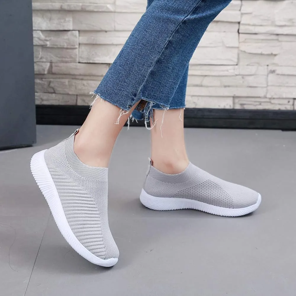 Women Tennis Running Shoes Lightweight Walking Shoes Casual Slip On Sneakers Breathable Workout Shoes for Travel Work
