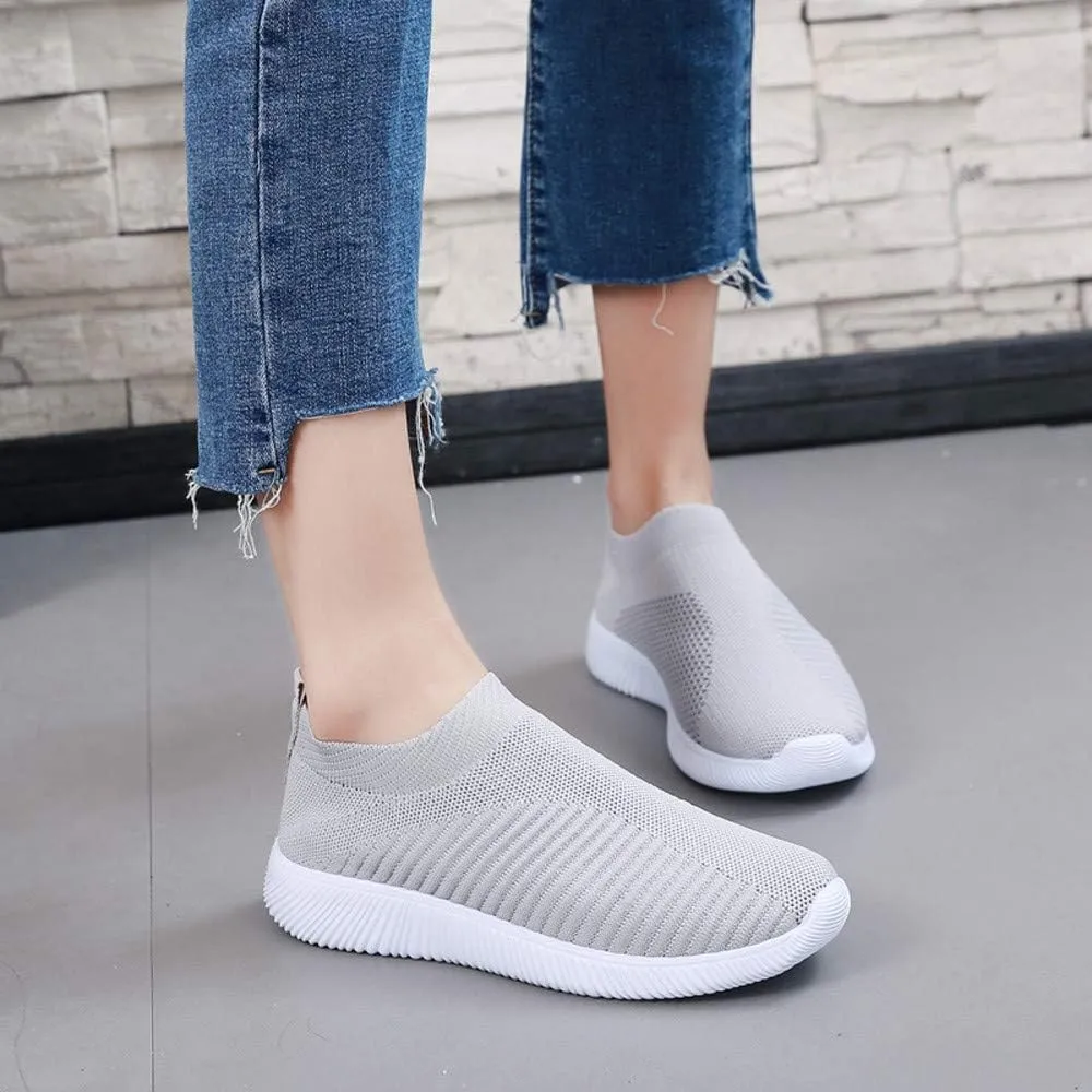 Women Tennis Running Shoes Lightweight Walking Shoes Casual Slip On Sneakers Breathable Workout Shoes for Travel Work