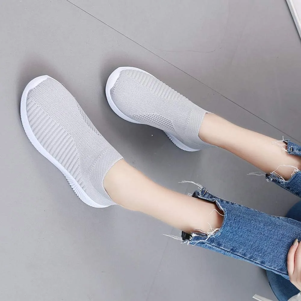Women Tennis Running Shoes Lightweight Walking Shoes Casual Slip On Sneakers Breathable Workout Shoes for Travel Work