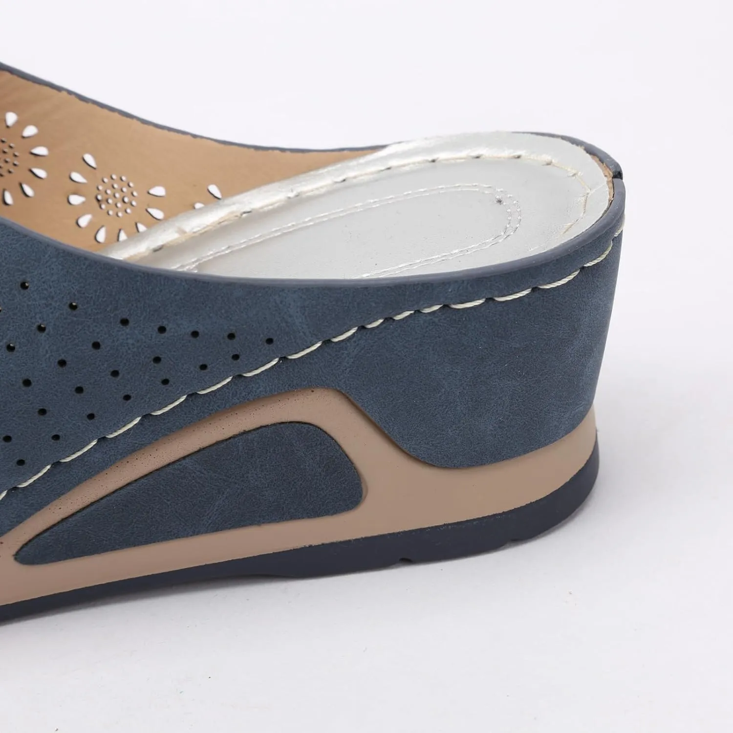 Women's Breathable Open Toe Slide Sandal Low Wedges Platform Sandals Comfortable Sandals Temperament Sandals