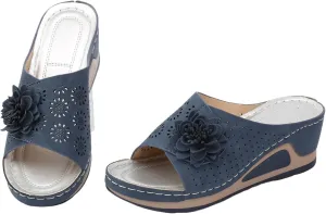 Women's Breathable Open Toe Slide Sandal Low Wedges Platform Sandals Comfortable Sandals Temperament Sandals