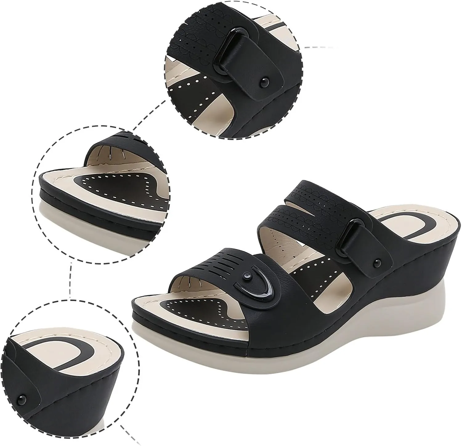 Women's Breathable Platform Sandals Comfortable Summer Platform Casual Dress Sandal Elegant Sandals for Women