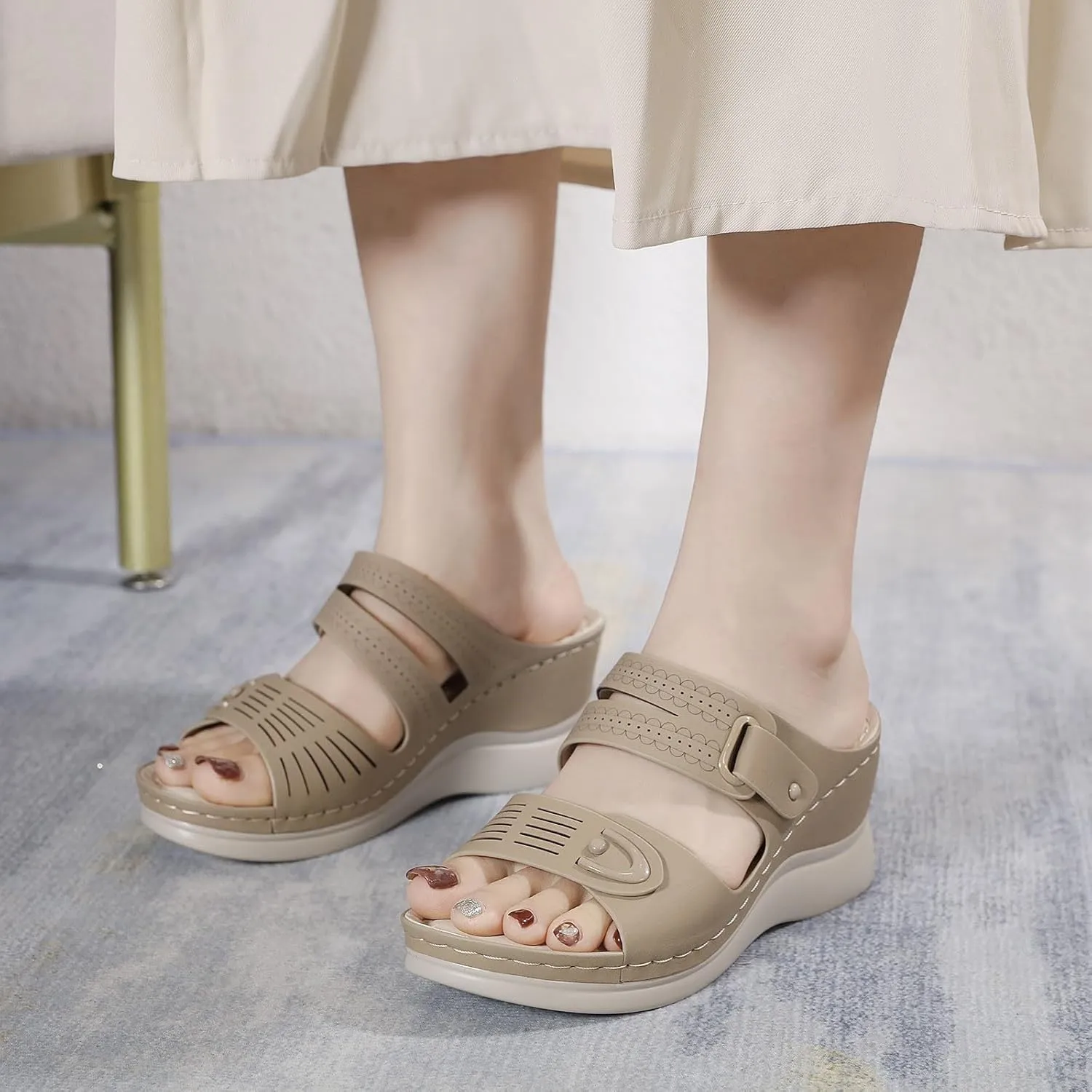 Women's Breathable Platform Sandals Comfortable Summer Platform Casual Dress Sandal Elegant Sandals for Women