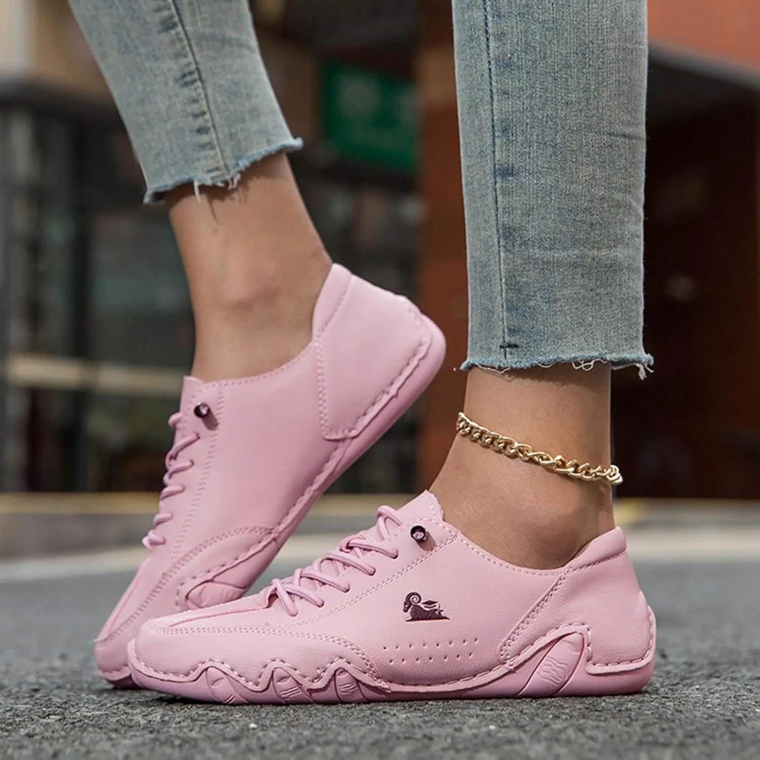 Women's Casual Sneakers Slip On Low Heel Comfortable Walking Shoes Fashion Loafers for Outdoor Driving and Daily