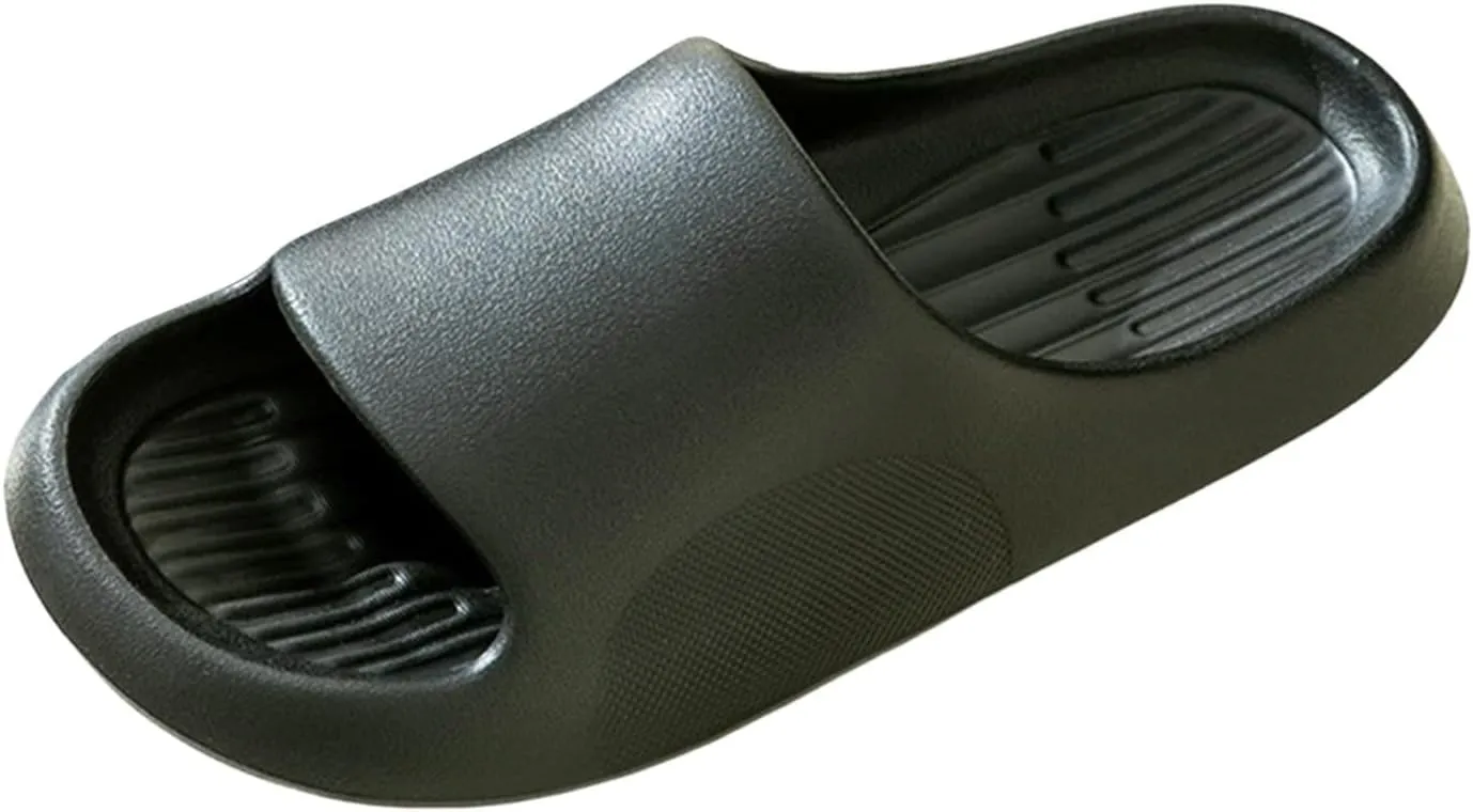 Women's Flat Slippers Non Slip House Slippers Indoor Outdoor Memory Foam Slides Shower Shoes for Women