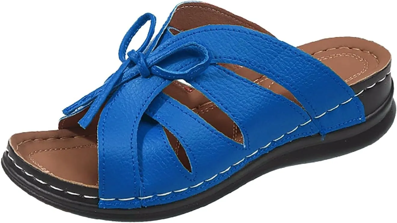 Women's Non Slip Slippers Classic Wedge Heels Sandals Arch Support Sandals Comfortable Slides Sandals