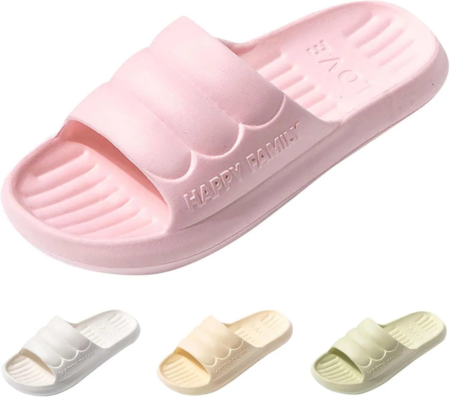 Womens Slides Non Slip House Slippers Indoor Outdoor Bathroom Slipper Lightweight Memory Foam Slides for Women