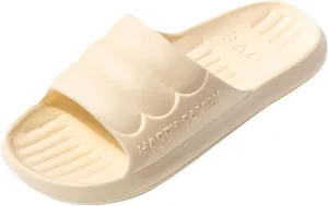 Womens Slides Non Slip House Slippers Indoor Outdoor Bathroom Slipper Lightweight Memory Foam Slides for Women