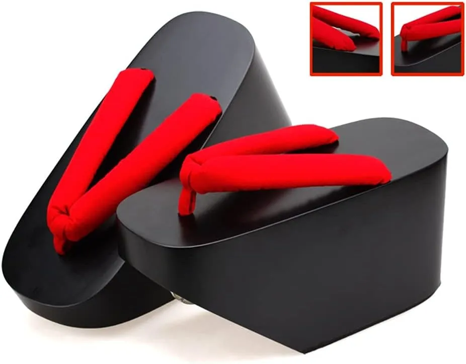 Women's Slippers Sandals Summer Womens Flip-flop Japanese Traditional Wooden Clogs Geta Outdoor Performances Sandals Dance Clog Platform High-heeled Shoes