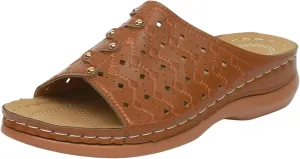 Women's Soft Soled Cushioned Wedge Slide Open Toe Wedge Sandals Versatile Sandals Breathable Casual Sandals