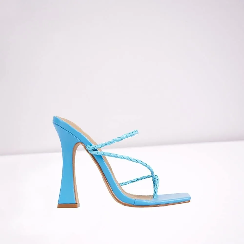 Women's Square Toe Heels Open toe Slip on Sandals