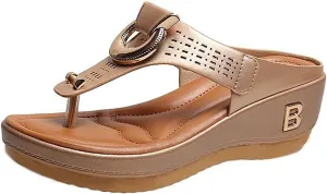 Women's Summer Fashion Slides Sandal Casual Slip On Summer Wedge Sandals Versatile Sandals Beach Sandals
