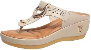Women's Summer Fashion Slides Sandal Casual Slip On Summer Wedge Sandals Versatile Sandals Beach Sandals