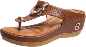 Women's Summer Fashion Slides Sandal Casual Slip On Summer Wedge Sandals Versatile Sandals Beach Sandals