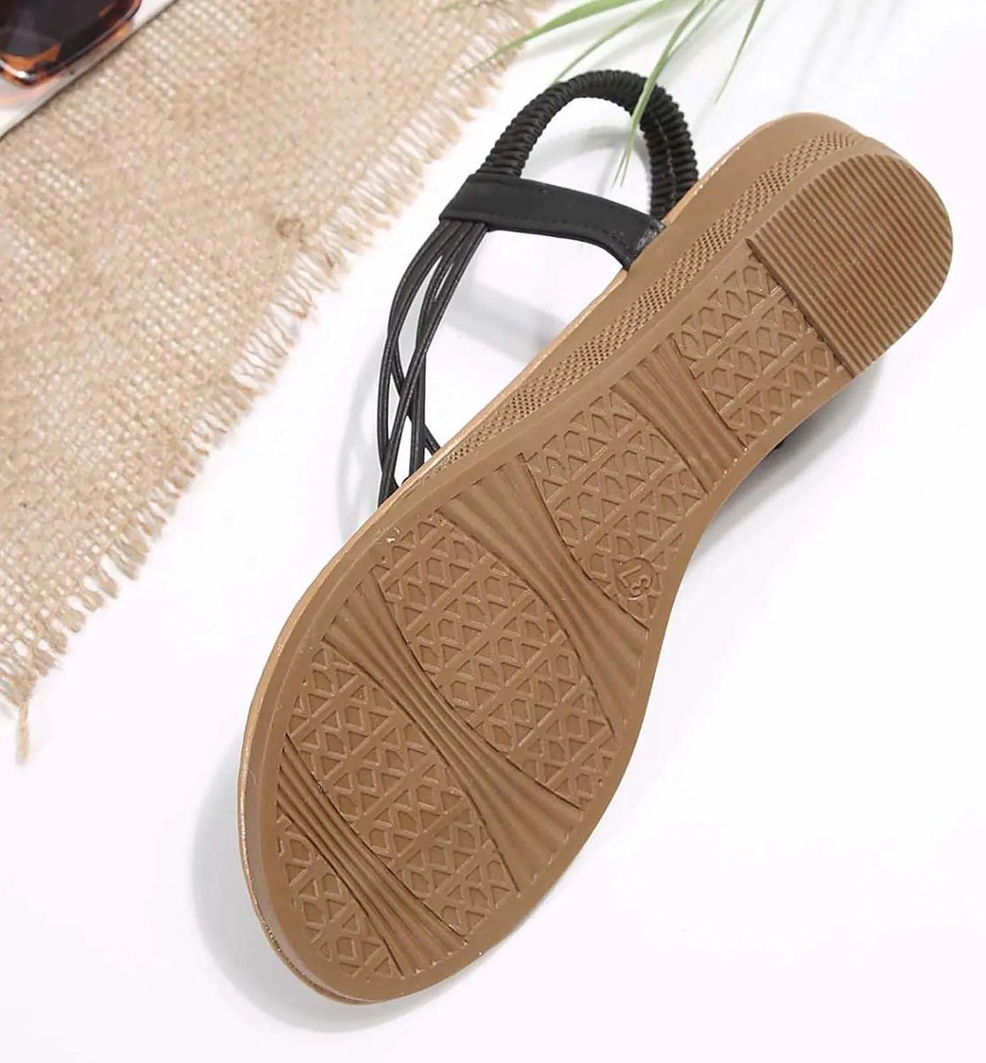 Women's Summer Sandals Comfortable Mid Heel Flip Flops Casual Beach Walking Shoes For Vacation Date Night Outfits