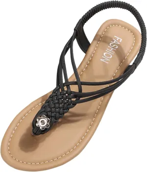 Women's Summer Sandals Comfortable Mid Heel Flip Flops Casual Beach Walking Shoes For Vacation Date Night Outfits