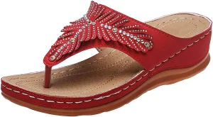 Women's Vacation Wedges Sandals Classic Wedge Heels Sandals Breathable Slides Sandals Pillow Slippers