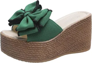 Women's Wedge Heels Sandals Summer Casual Flatform Platform Wedge Slides Dress Sandals Temperament Sandals