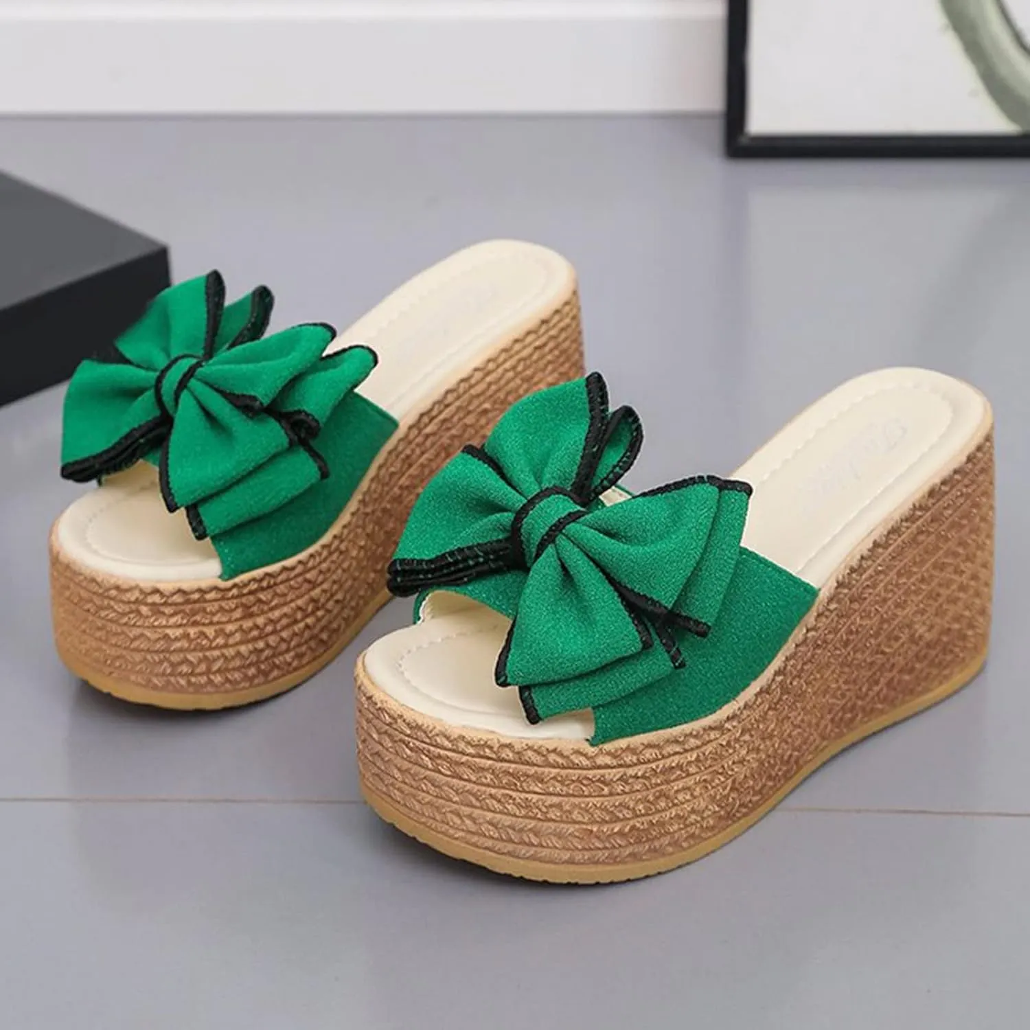 Women's Wedge Heels Sandals Summer Casual Flatform Platform Wedge Slides Dress Sandals Temperament Sandals