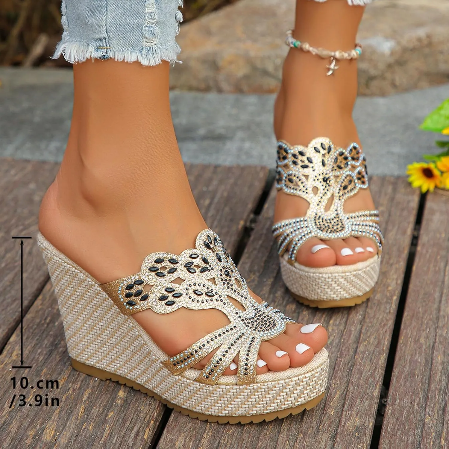 Women's Wedge Sandals with Plantar Fasciitis Women Open Toe Flatform Fashion Sandal Elegant Summer Cool Shoes