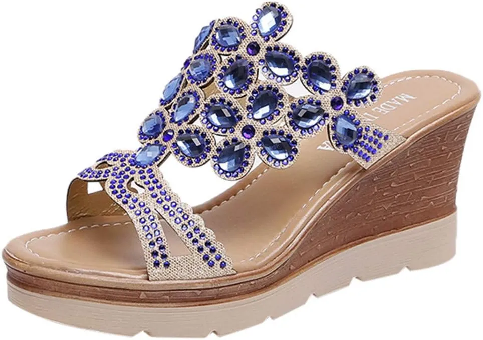 Women's Wedge Sandals with Plantar Fasciitis Womens Summer Open Toe Wedges Sandal Arch Support Casual Sandals
