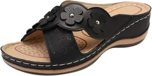 Women's Wedges Sandals Arch Support Slip On Slides Non Slip Thick Bottom Beach Slippers Dressy Sandals