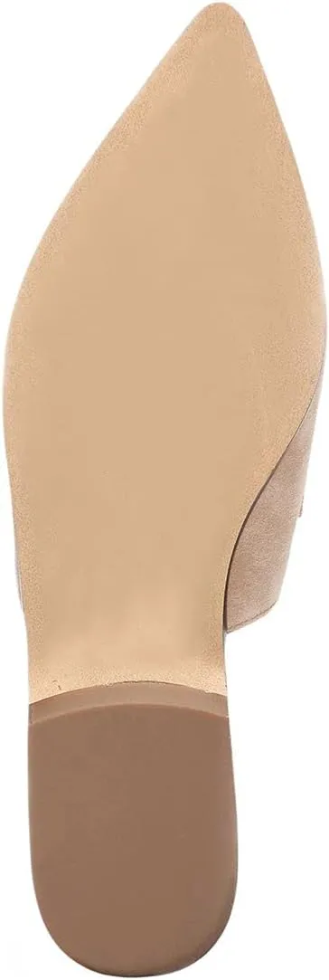 XYD Womens Retro Pointed Closed Toe Mule Flats Slip On Backless Dress Sandal Slides Comfortable Casual Walking Loafers Shoes