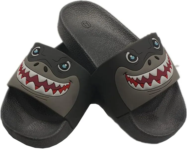Z. Emma Kids shark Toddlers Sandals Boys Girls rubber Slides Sandals Summer Lightweight Non-Slip Shower Sandals Slip-on Beach Pool Slippers Indoor Outdoor Water Shoes.