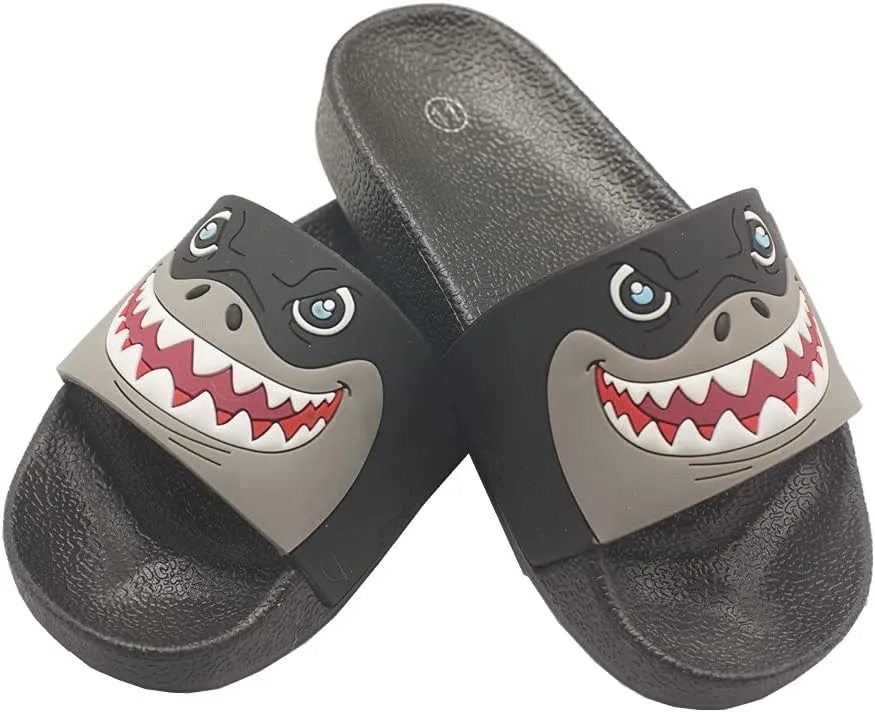 Z. Emma Kids shark Toddlers Sandals Boys Girls rubber Slides Sandals Summer Lightweight Non-Slip Shower Sandals Slip-on Beach Pool Slippers Indoor Outdoor Water Shoes.