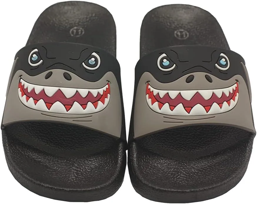Z. Emma Kids shark Toddlers Sandals Boys Girls rubber Slides Sandals Summer Lightweight Non-Slip Shower Sandals Slip-on Beach Pool Slippers Indoor Outdoor Water Shoes.